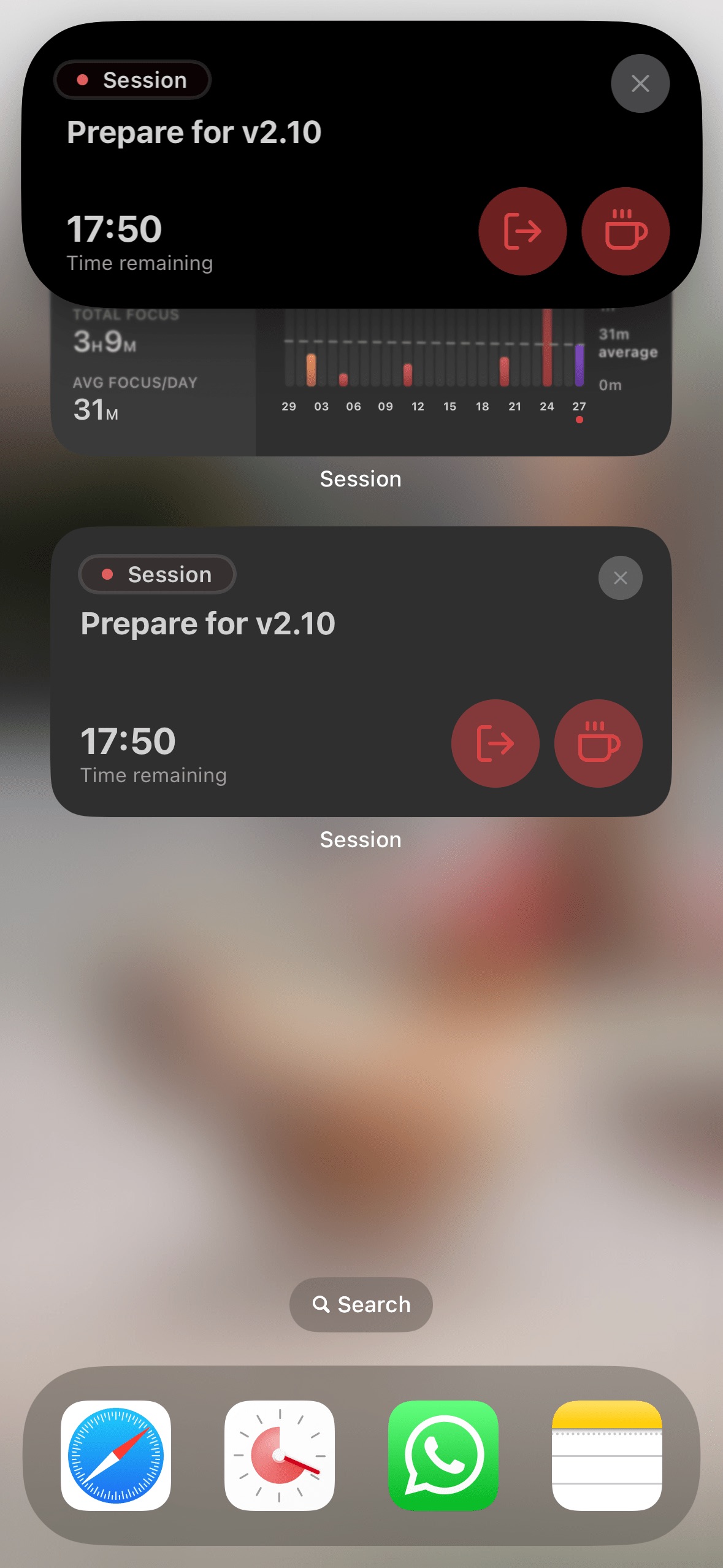 Widget and live activity actions